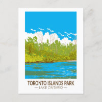 Toronto Islands Park Travel Art Vintage