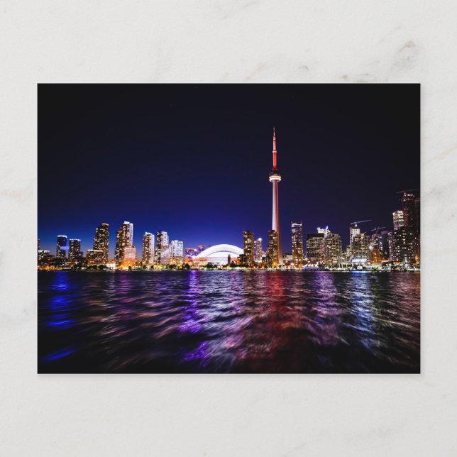 Carte Postale Toronto Skyline la nuit (Devant)