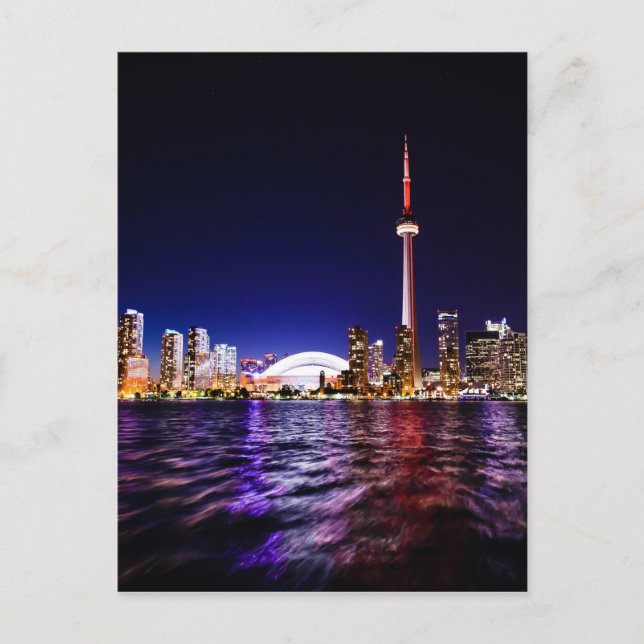 Carte Postale Toronto Skyline la nuit (Devant)