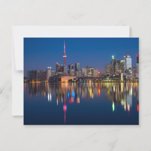 Carte Postale Toronto Skyline Lake Ontario En Nuit