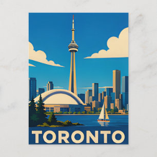 Carte Postale TORONTO — Tour R-CN et skyline au bord du lac Évas