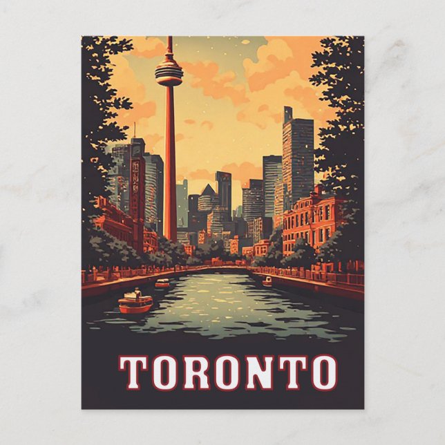 Carte Postale Toronto Waterfront et Skyline de la Tour CN (Devant)