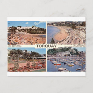 Carte Postale Torquay Plages Jardins Port Multivue Vintage