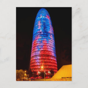 Carte Postale Torre Agbar la nuit, Barcelone