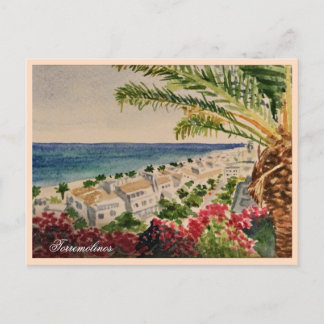 Carte Postale Torremolinos Costa del Sol Espagne aquarelle mer