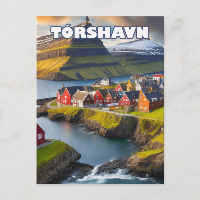 Carte Postale Tórshavn, où la nature sauvage se déploie (Devant)