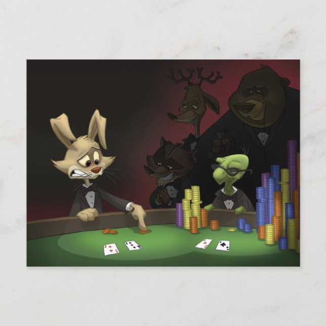 Carte postale Tortoise et lièvre (Devant)