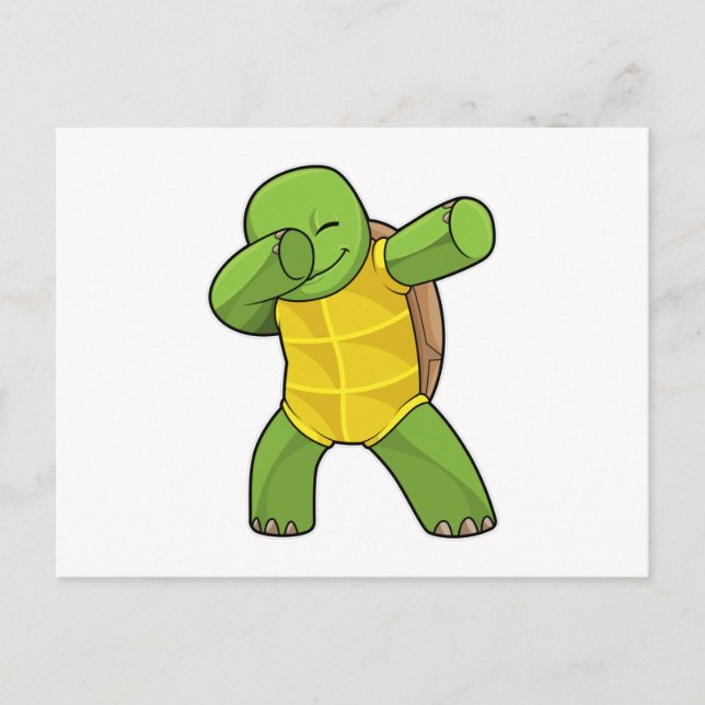 Carte Postale Tortue à Hip hop Dance Dab (Devant)