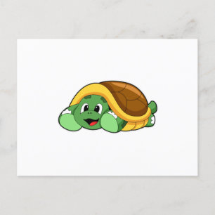 Carte Postale Tortue avec carapace en couverture