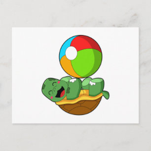 Carte Postale Tortue avec water-polo