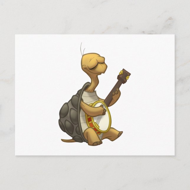 Carte postale Tortue Banjo-Strummin (Devant)