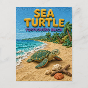 Carte Postale Tortue de mer Tortuguero Beach Moderne KlayKoo