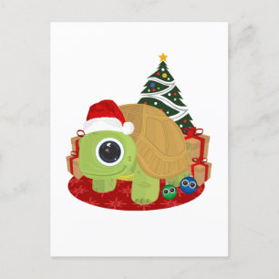 Carte Postale Tortue de Noël
