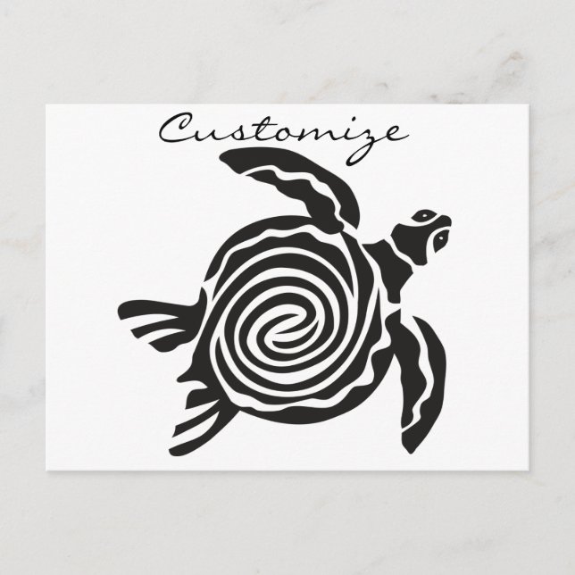 Carte Postale Tortue de style tribal Thunder_Cove (Devant)