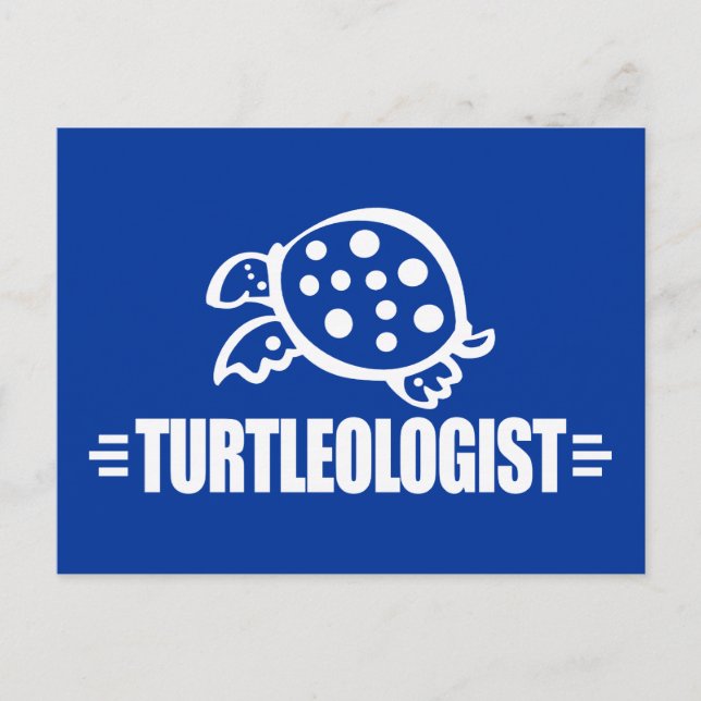 Carte Postale Tortue drôle (Devant)