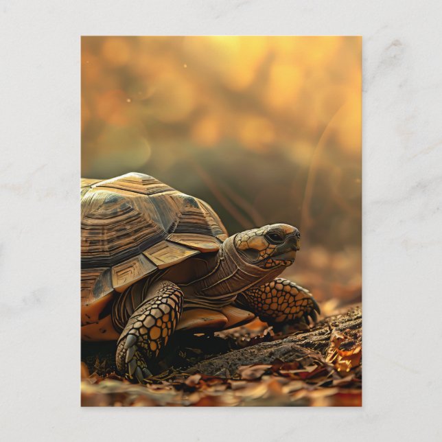 Carte Postale Tortue en pleine nature (Devant)