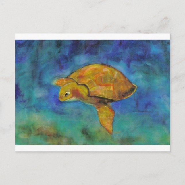 Carte Postale Tortue marine par Paula Atwell (Devant)