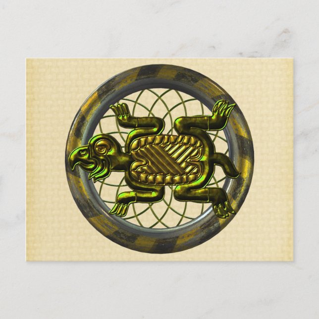Carte Postale Tortue maya (Devant)
