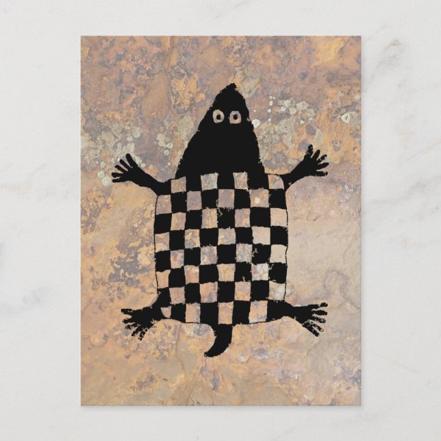 Carte Postale Tortue stylisée - Mimbres Poterie Design (Devant)