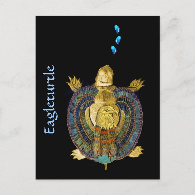 Carte Postale Tortue Talisman Alpha (Devant)