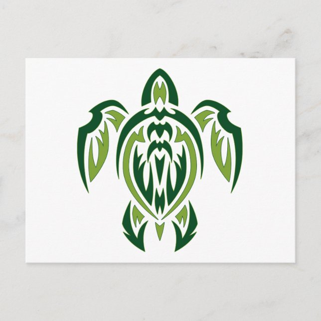 Carte Postale Tortue tribale (Devant)