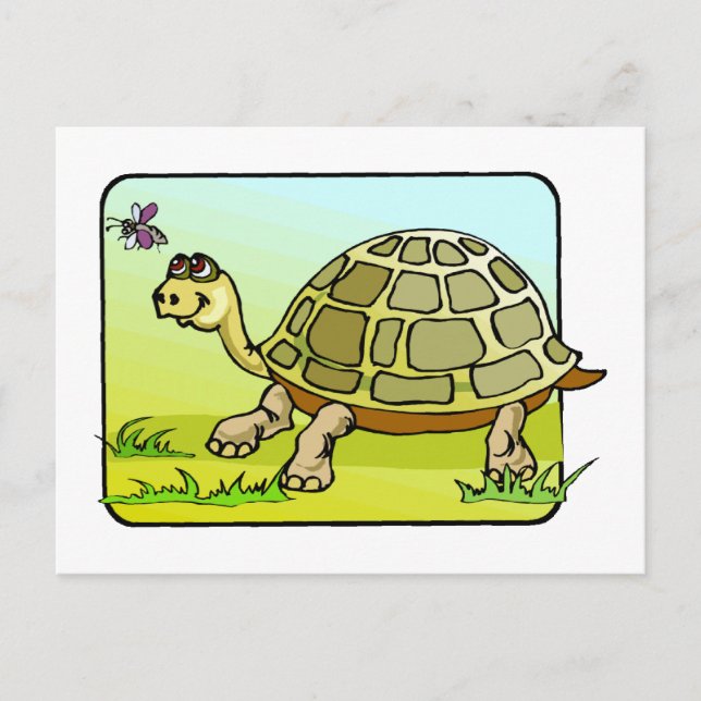 Carte Postale Tortue vigilante (Devant)