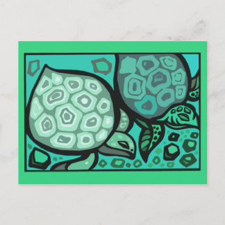 Carte Postale Tortues aquatiques