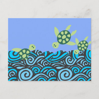 Carte Postale Tortues de plongée