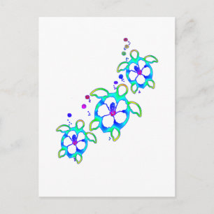 Carte Postale Tortues hawaïennes Honu