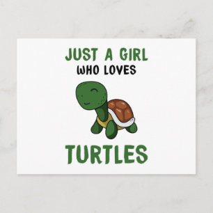 Carte Postale Tortues Mer Tortue Amour mignonne Vie marine anima
