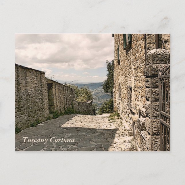 Carte Postale Toscane. Italie. Cortona (Devant)