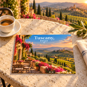 Carte Postale Toscane Italie Coucher de soleil Vignoble Paysage