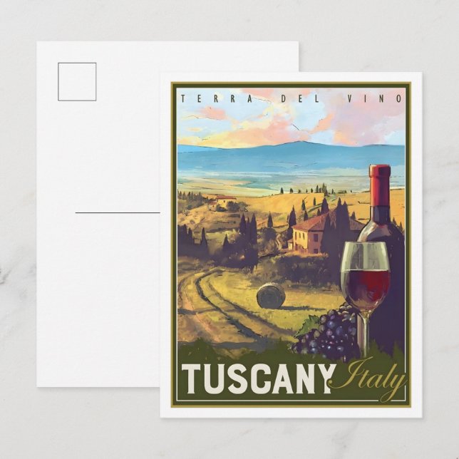 Carte Postale Toscane Italie Voyage Rétro  (Devant / Derrière)