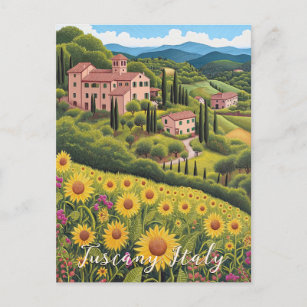 Carte Postale Toscane Sunflower Valley   Italie   Art