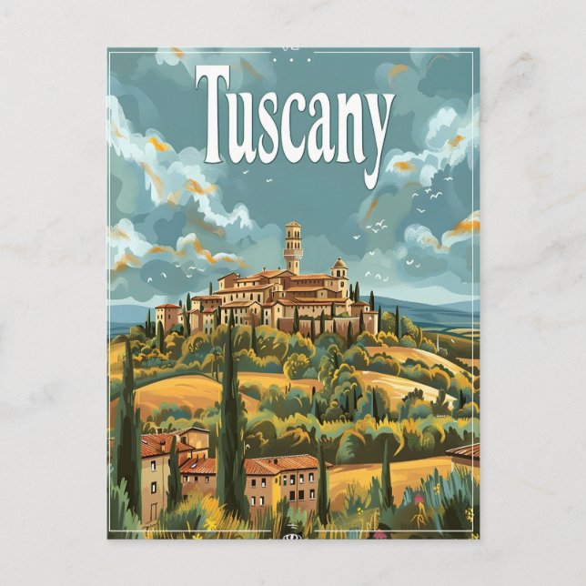Carte Postale Toscane Vintage (Devant)