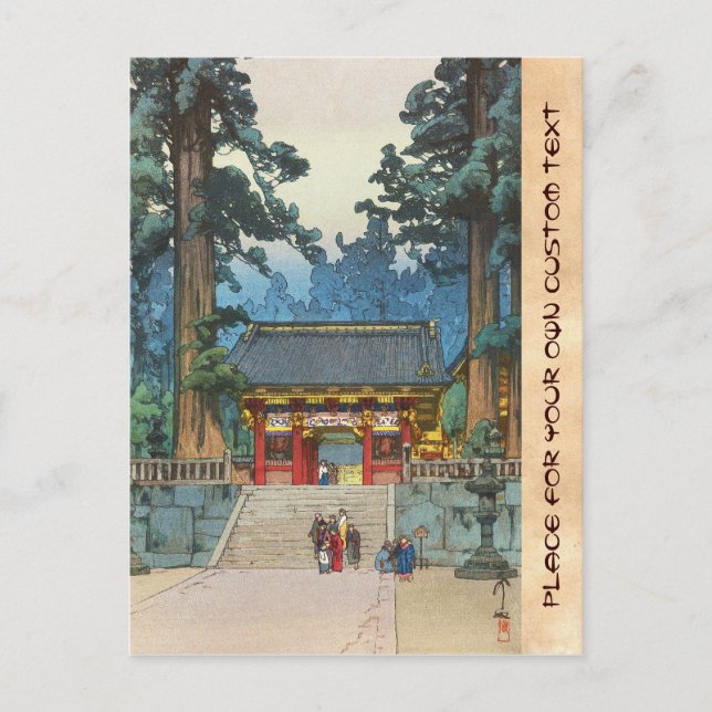 Carte Postale Toshogu Shrine Hiroshi Yoshida art japonais (Devant)