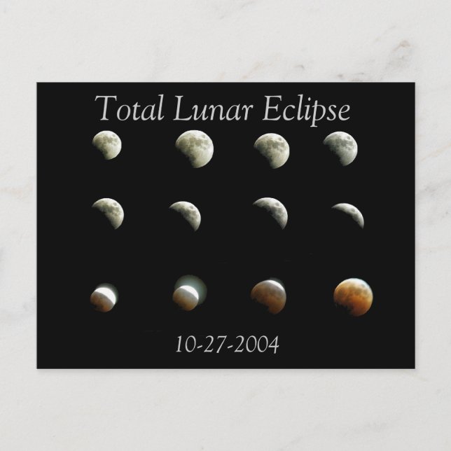Carte postale Total Lunaire Eclipse Photo (Devant)