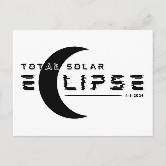 CARTE POSTALE TOTAL SOLAIRE ECLIPSE 2024 (Devant)