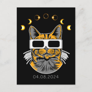 Carte Postale Total Solaire Eclipse Chat Visionneuse solaire 8 a