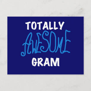 Carte Postale Totalement Incroyables T-shirts Bleus Gram et Cade