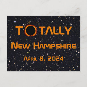 Carte Postale Totalement New Hampshire 2024 Solar Eclipse