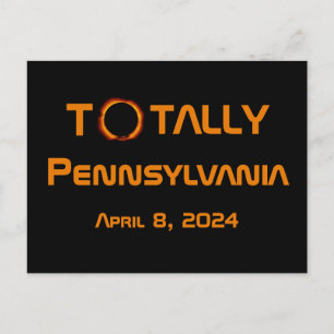 Carte Postale Totalement Pennsylvanie 2024 Solar Eclipse
