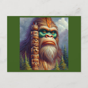 Carte Postale Totem amérindien de Bigfoot