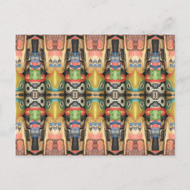 Carte Postale Totem Art du Nord-Ouest (Devant)