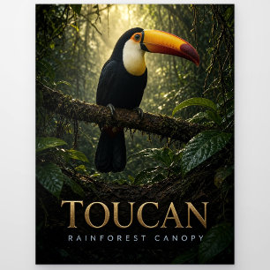 Carte Postale Toucan Canopée de la Forêt Tropicale Faune ANIMAL