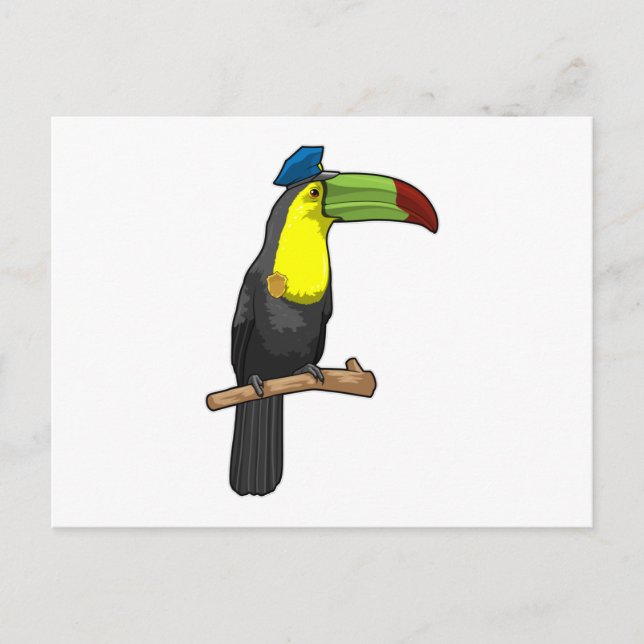 Carte Postale Toucan en policier Police (Devant)
