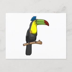 Carte Postale Toucan en tant que policier