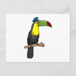 Carte Postale Toucan en tant que policier
