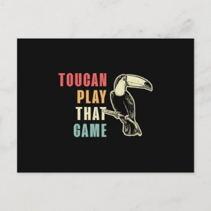 Carte Postale Toucan Jouer Ce Jeu Oiseau Watcher Retro Toucans