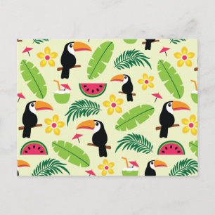 Carte Postale Toucan Motif d'été tropical